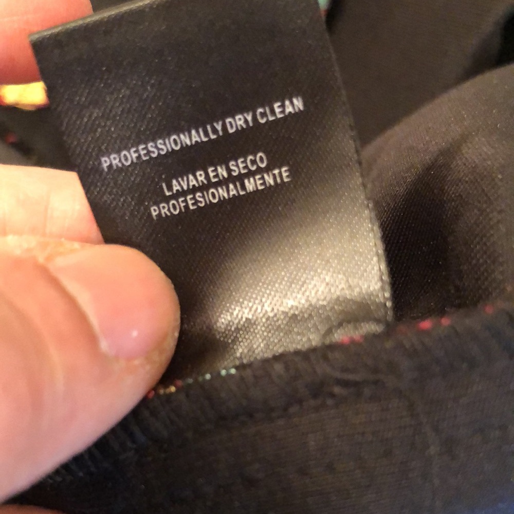 Nicole Miller black/ multi -colored embroidered sheath/midi cocktail dress - Picture 8 of 10